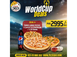 Pizza 363 World Cup Deal 4 For Rs.2995/-